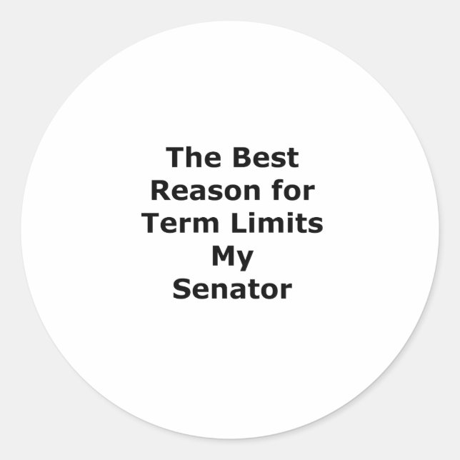 My Senator The MUSEUM Zazzle Gifts Classic Round Sticker (Front)