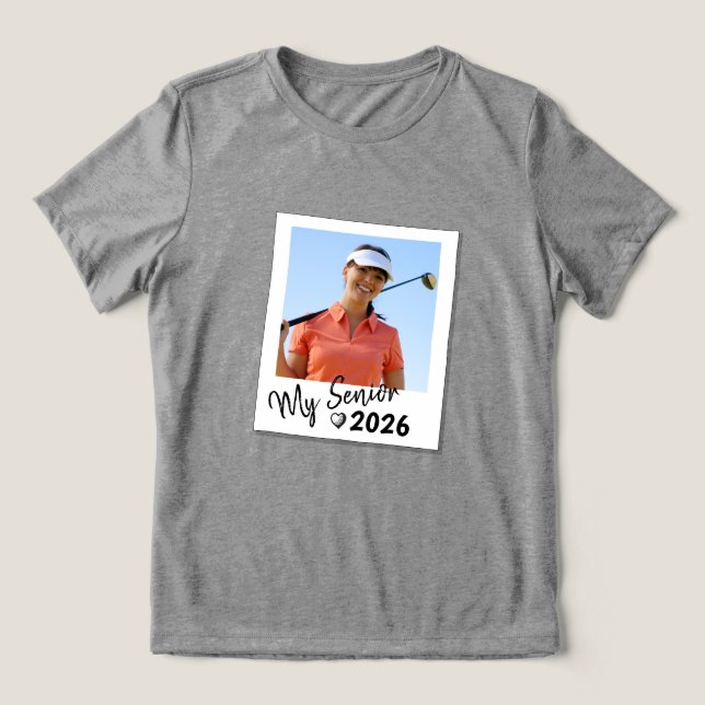 My Senior Custom Picture Golf Shirt (Design Front)