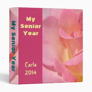 My Senior Year photo binders Pink Rose School Year