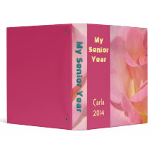My Senior Year photo binders Pink Rose School Year