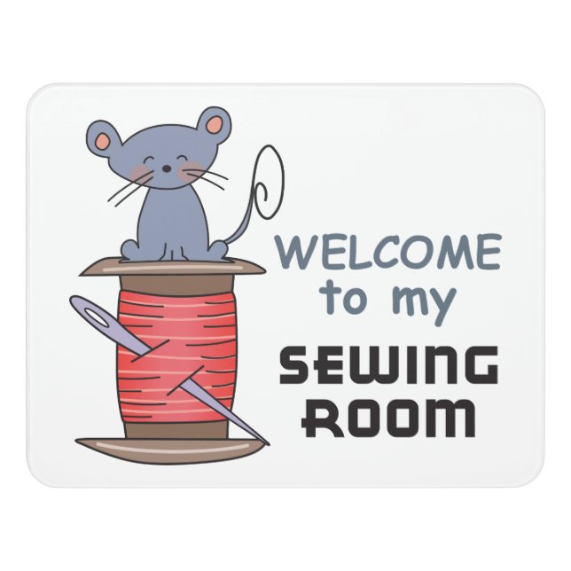 My Sewing Room Door Sign (Contemporary Front)