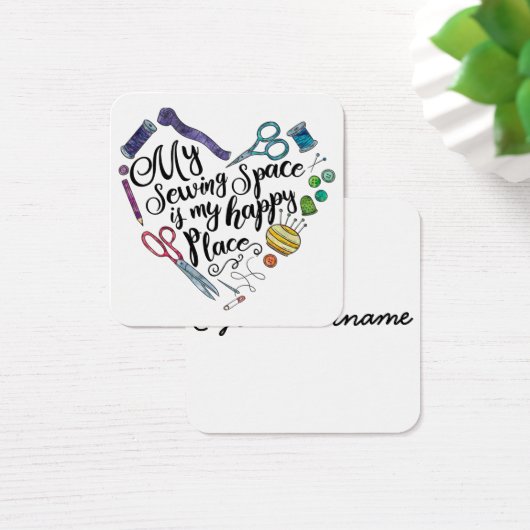 My Sewing Space is My Happy Place Card (Desk)