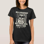 My Shadow American Bulldog Proud American Flag Fun T-Shirt