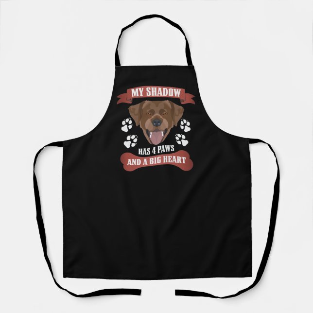 My Shadow Has 4 Paws, Chocolate Labrador, Lab Apron (Front)
