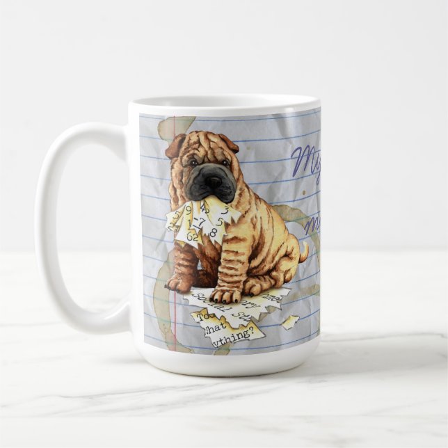 My Shar-Pei Ate My Lesson Plan Coffee Mug (Left)