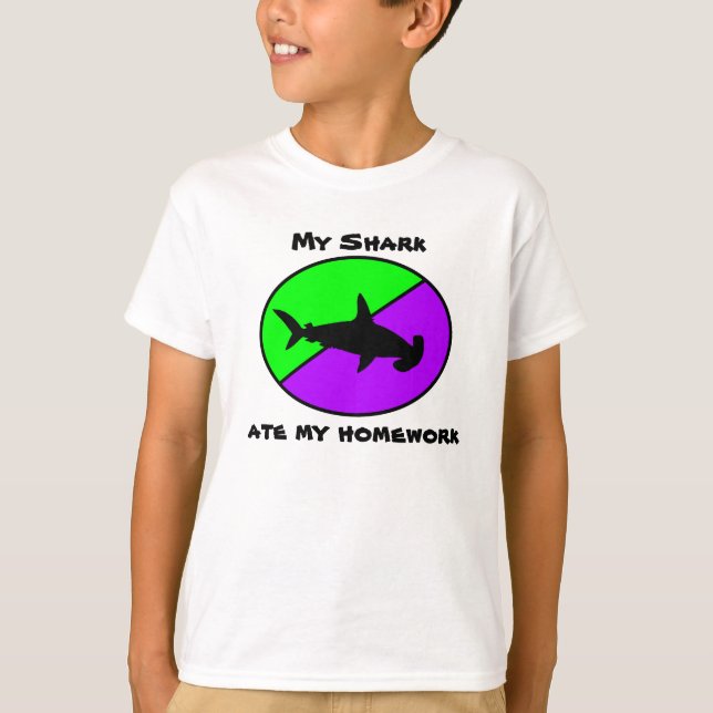 My Shark ate my homework T-Shirt (Front)