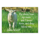 My Sheep Hear My Voice, John 10:27 Card
