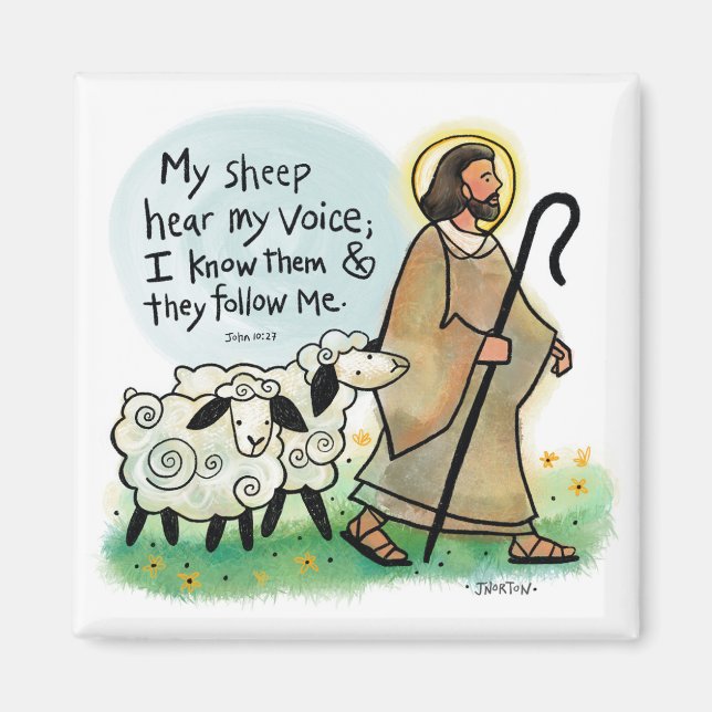 My Sheep Hear My Voice magnet (Front)