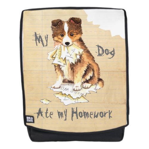 My Sheltie Ate my Homework Backpack