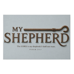MY SHEPHERD Mist Blue Psalm 23:1 Canvas Art