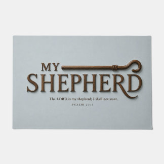 MY SHEPHERD | Mist Blue | Psalm 23:1 Christian Doormat