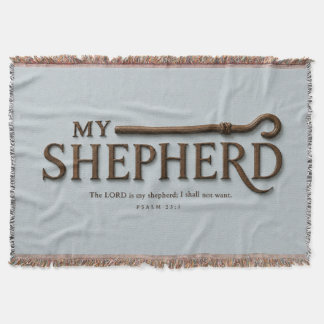 MY SHEPHERD | Mist Blue | Psalm 23:1 Throw Blanket