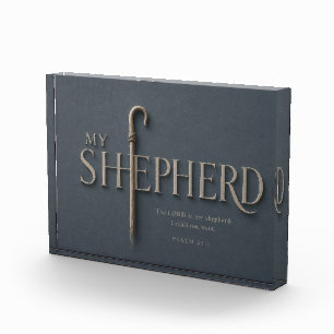 MY SHEPHERD   Psalm 23:1 Christian Photo Block