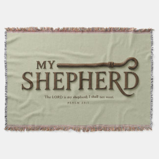 MY SHEPHERD | Soft Sage | Psalm 23:1 Throw Blanket