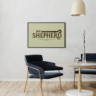 MY SHEPHERD – Soft Sage   Psalm 23:1 Wall Art