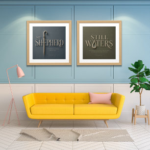 MY SHEPHERD & STILL WATERS Psalm 23 Wall Art Sets