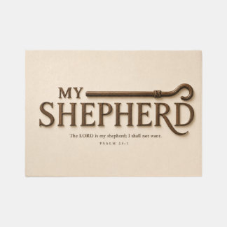MY SHEPHERD | Warm Cream | Psalm 23:1 Area Rug