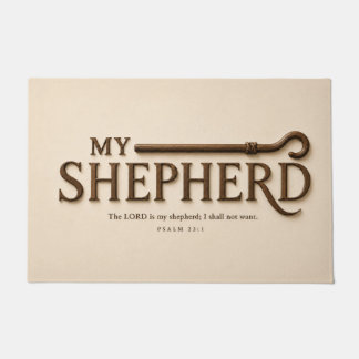 MY SHEPHERD | Warm Cream | Psalm 23:1 Christian  Doormat