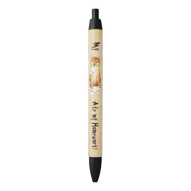 My Shiba Inu Ate My Homework Pen (Front Vertical)