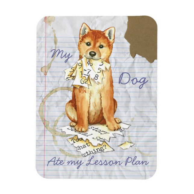 My Shiba Inu Ate My Lesson Plan Magnet (Vertical)