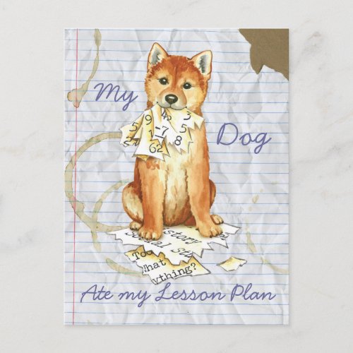 My Shiba Inu Ate My Lesson Plan Postcard