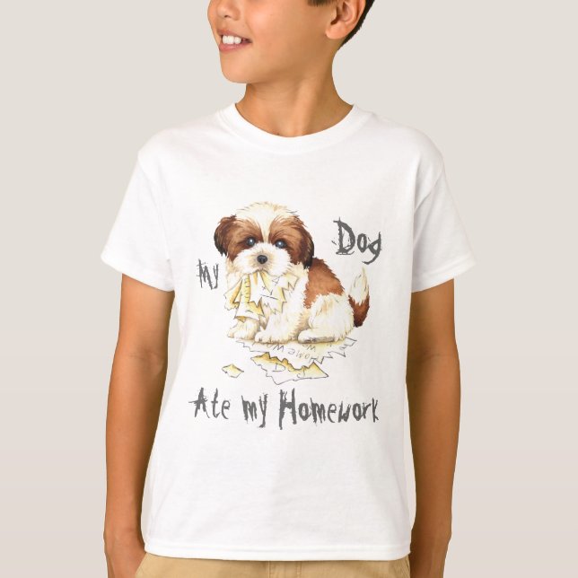 My Shih Tzu Ate my Homework T-Shirt (Front)