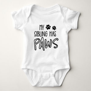 my sibling has paws baby grow