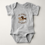 My Siblings Are Wieners Dachshunds Baby Baby Bodysuit at Zazzle