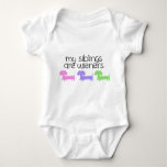 My Siblings Are Wieners Dogs | Baby Shower Gift  Baby Bodysuit at Zazzle