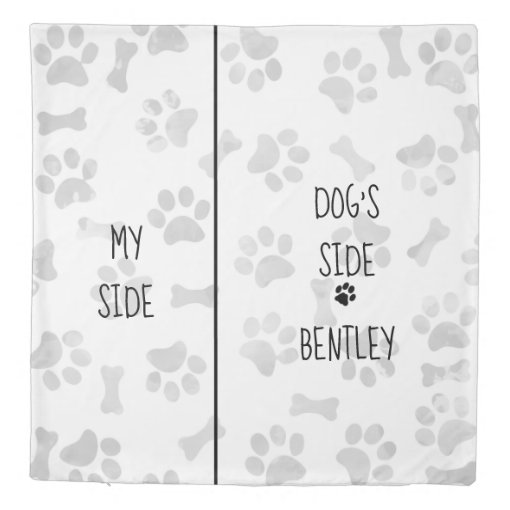 My Side Dogs Side Dog Themed Bedroom Paw Prints Duvet Cover Zazzle