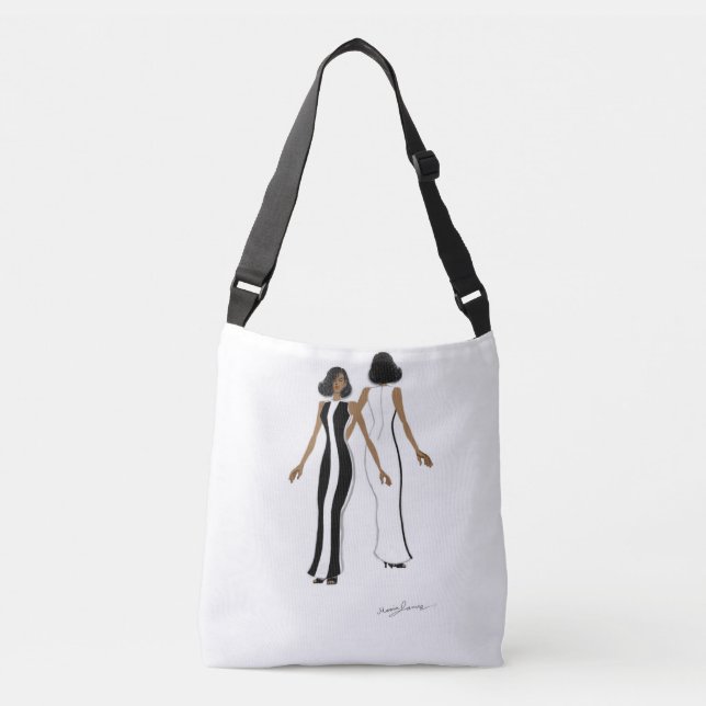 My Signature Fashion Art-Crossbody Tote Bag. (Front)