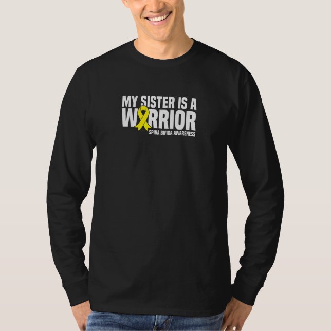 My Sister Is A Warrior Spina Bifida Awareness T-Shirt (Front)