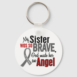 My Sister Is An Angel 1 Brain Cancer Keychain