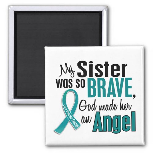 My Sister Is An Angel 1 Ovarian Cancer Magnet