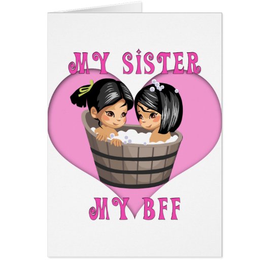 My Sister MY BFF Bath Cards (Front)