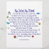 MY SISTER My Friend poem with graphics (Front)
