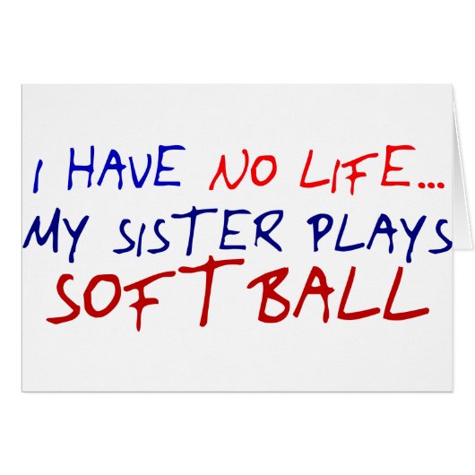 My Sister Plays Softball Cards (Front Horizontal)