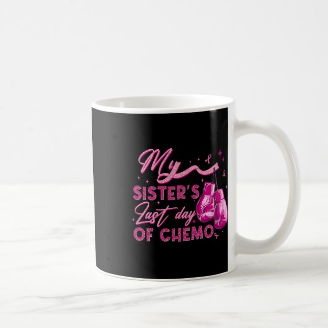 My Sister's Last Day Of Chemo Breast Cancer Surviv Coffee Mug (Right)