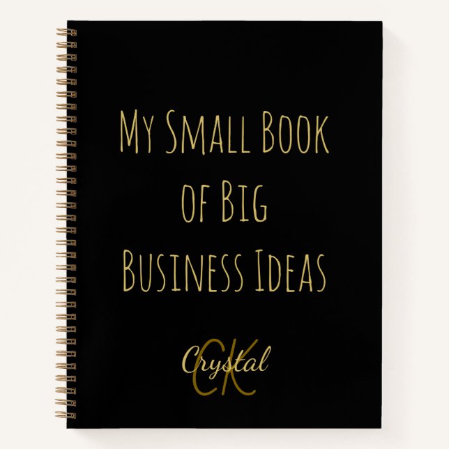 My Small Book of Big Business Ideas Notebook (Front)