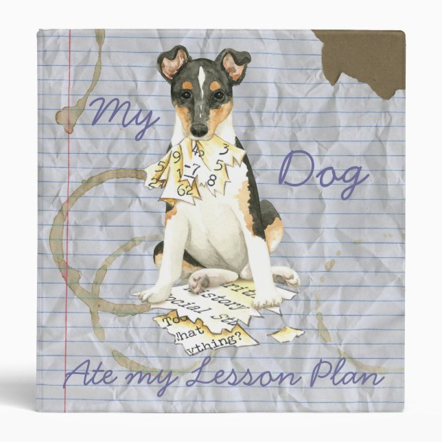 My Smooth Collie Ate My Lesson Plan Binder (Front)