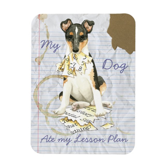 My Smooth Collie Ate My Lesson Plan Magnet (Vertical)