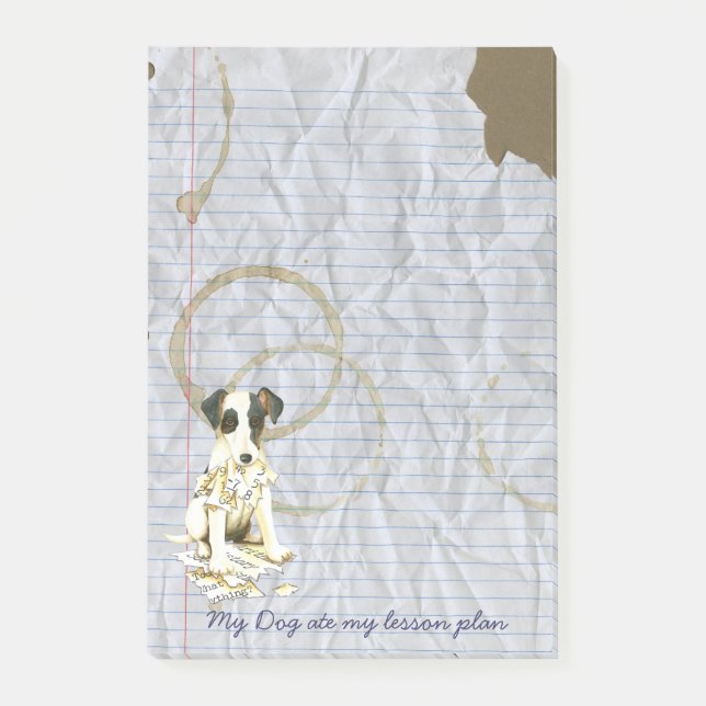 My Smooth Fox Terrier Ate My Lesson Plan Post-it Notes (Front)