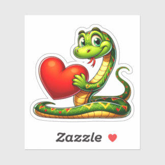 My snake valentine sticker