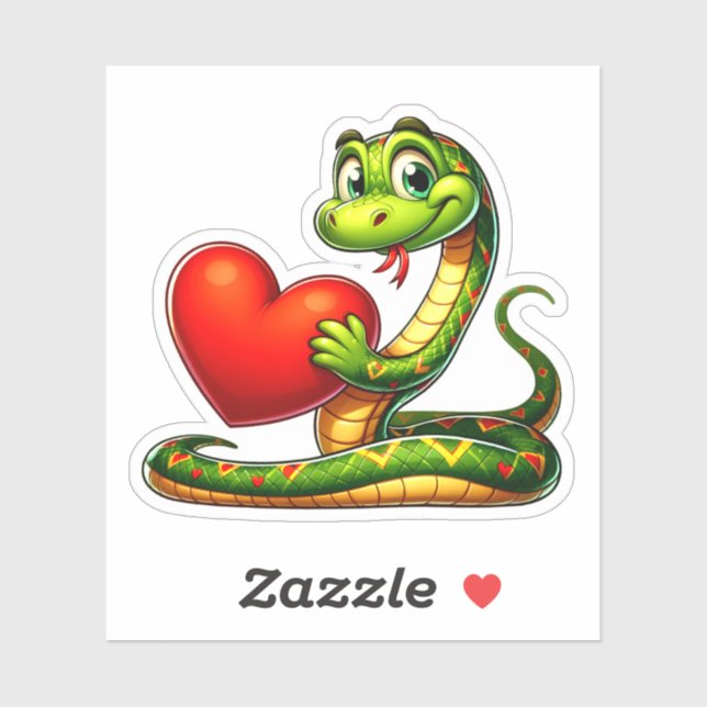 My snake valentine sticker (Sheet)
