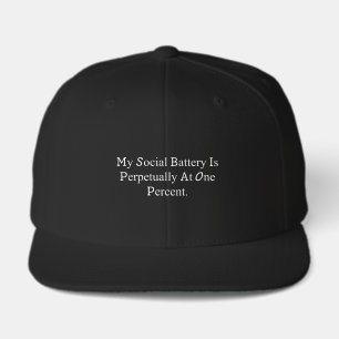 My Social Battery Is Perpetually At One Percent Visor
