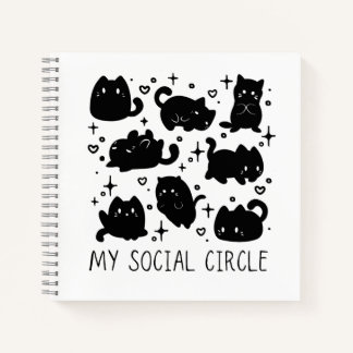 My Social Circle Cute Cat Notebook