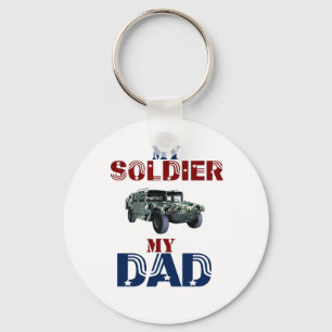 My Soldier My Dad Hummer Keychain