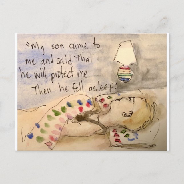 "My son came to me" Postcard (Front)