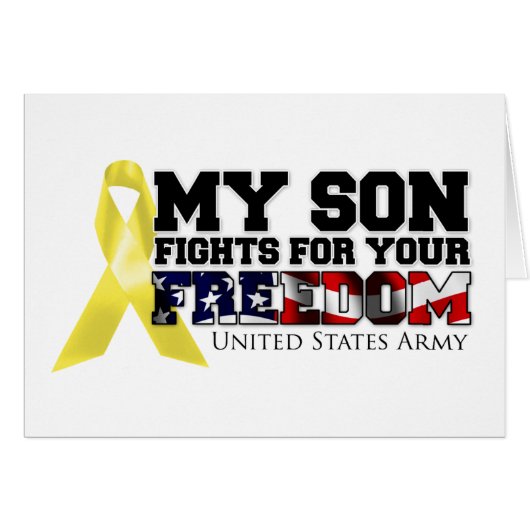 My Son Fights For Your Freedom Cards (Front Horizontal)