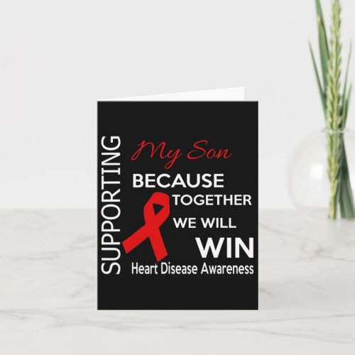 My Son Heart Disease Awareness 2  Card